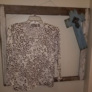 Croft and Barrow size small animal print top